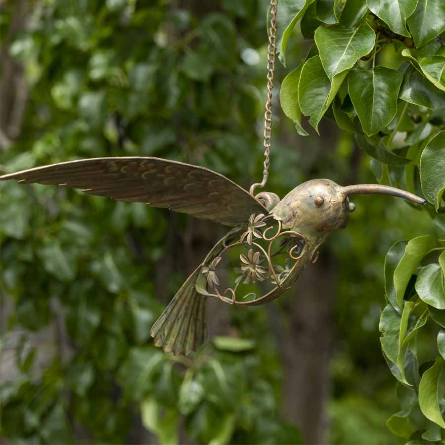 Large Metal Hanging Hummingbird