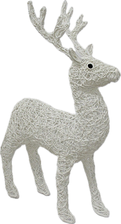 Christmas Decoration Deer Standing White