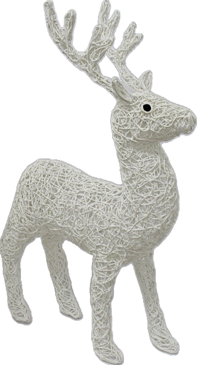 Christmas Decoration Deer Standing White