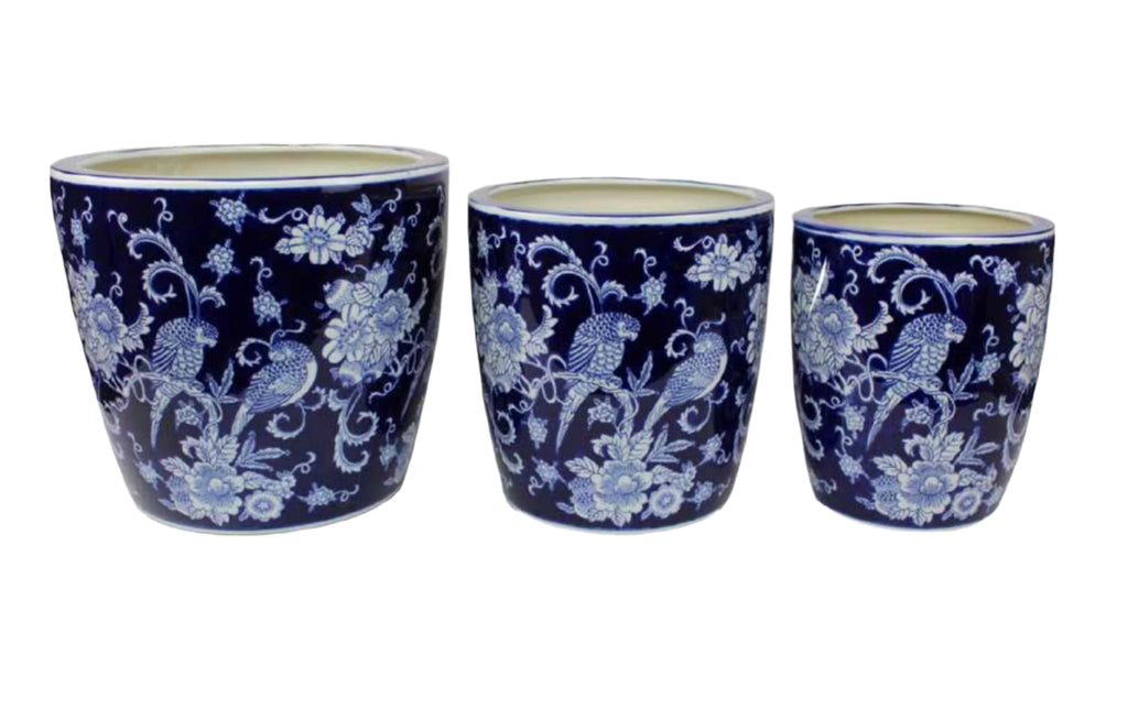 Royal Blue Parrots Extra Large Planter