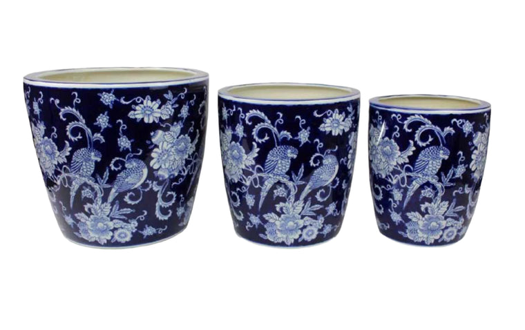 Royal Blue Parrots Extra Large Planter