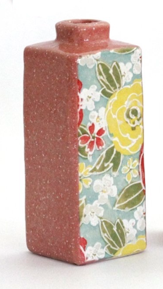 Pink Hana Bana Rectangle Bud Vase