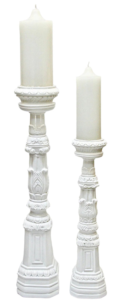 Candle Holder Glossy White