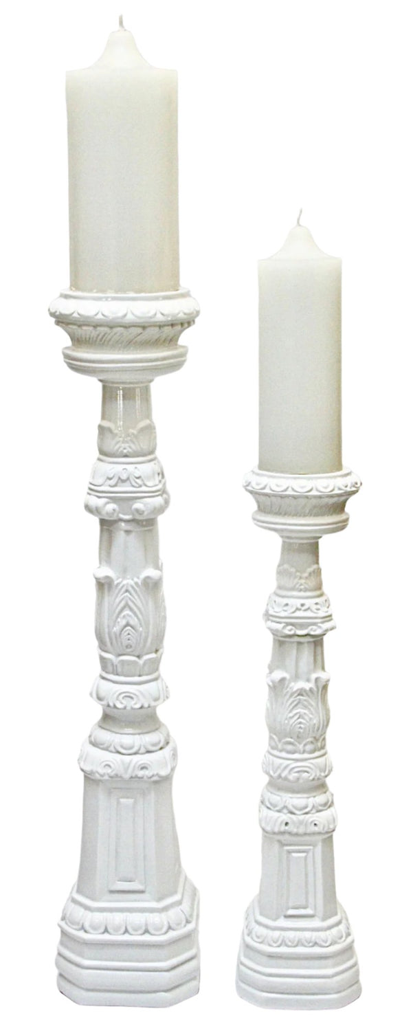 Candle Holder Glossy White