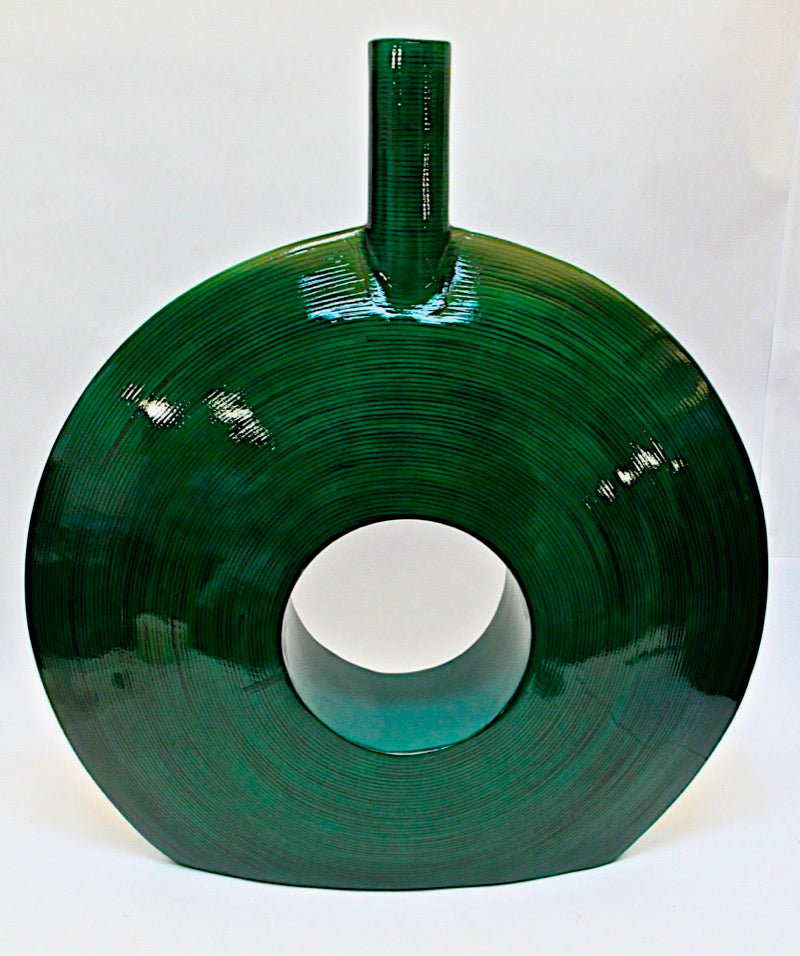 Vase Bamboo with inlaid Rattan (60cm)