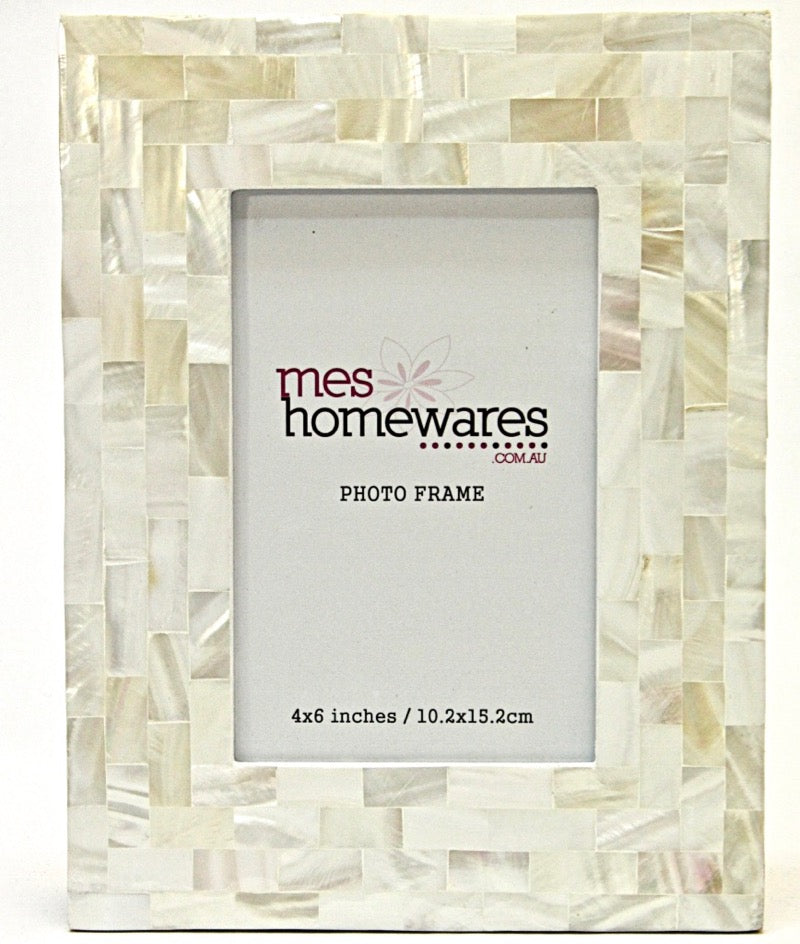 Photo Frame Mother of Pearl Thick Border