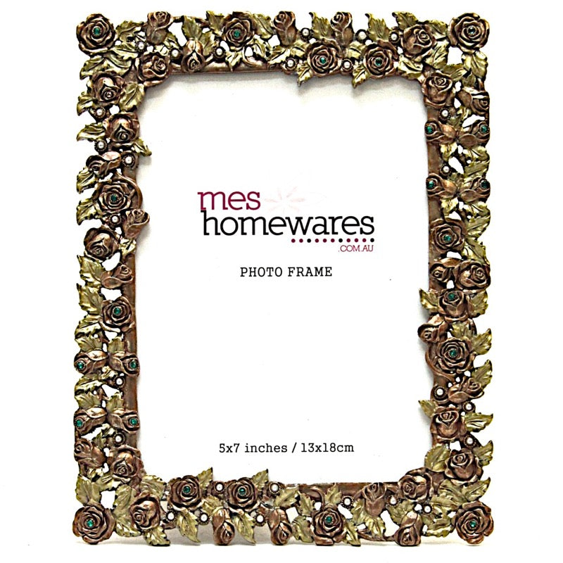 Photo Frame Roses & Pearl Bead