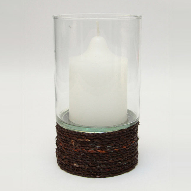 Glass Hurricane Candle Holder