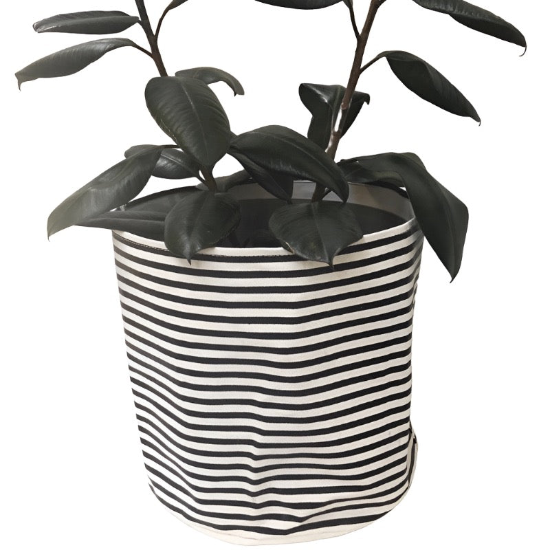 Bag - Large Black and White Stripe