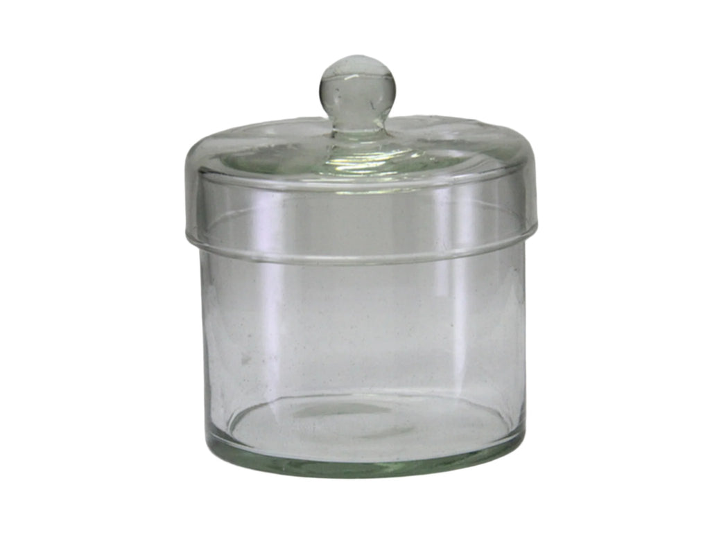 Glass Canister With Lid. Slim Small