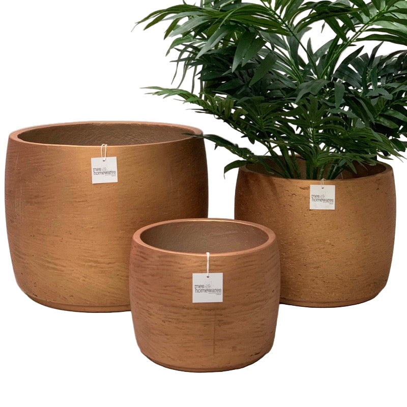 Short Drum Metallic Bronze set of 3 Sale