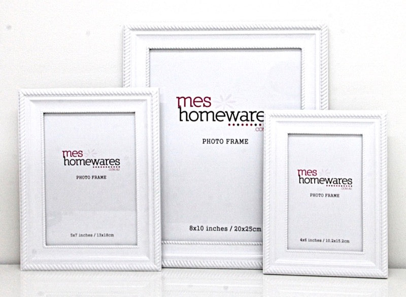 Photo Frame Plain White 4×6