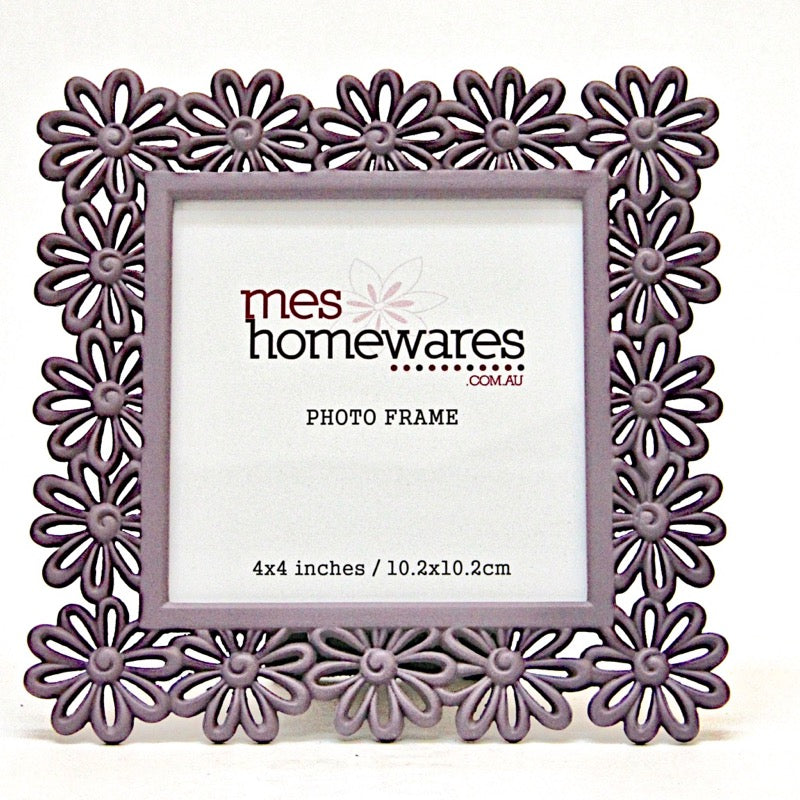 Photo Frame Square Flower 4×4