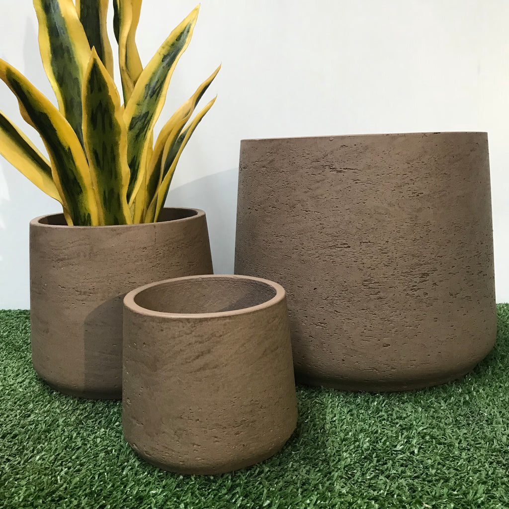 Squash Pot Taupe wash