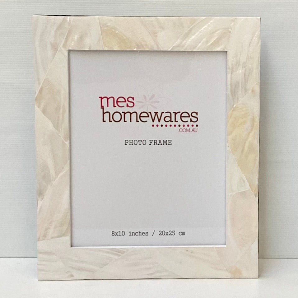 Photo Frame Mother of Pearl Slate Edge