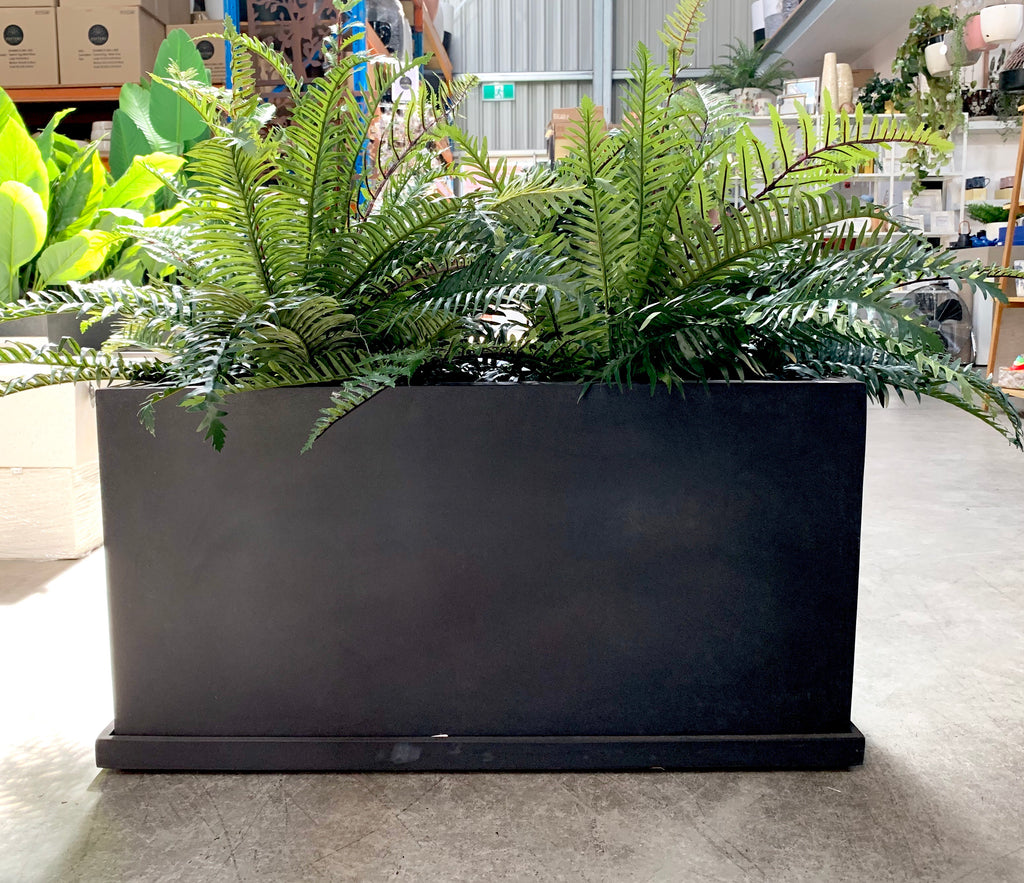 Rectangle Trough - Plain - Black