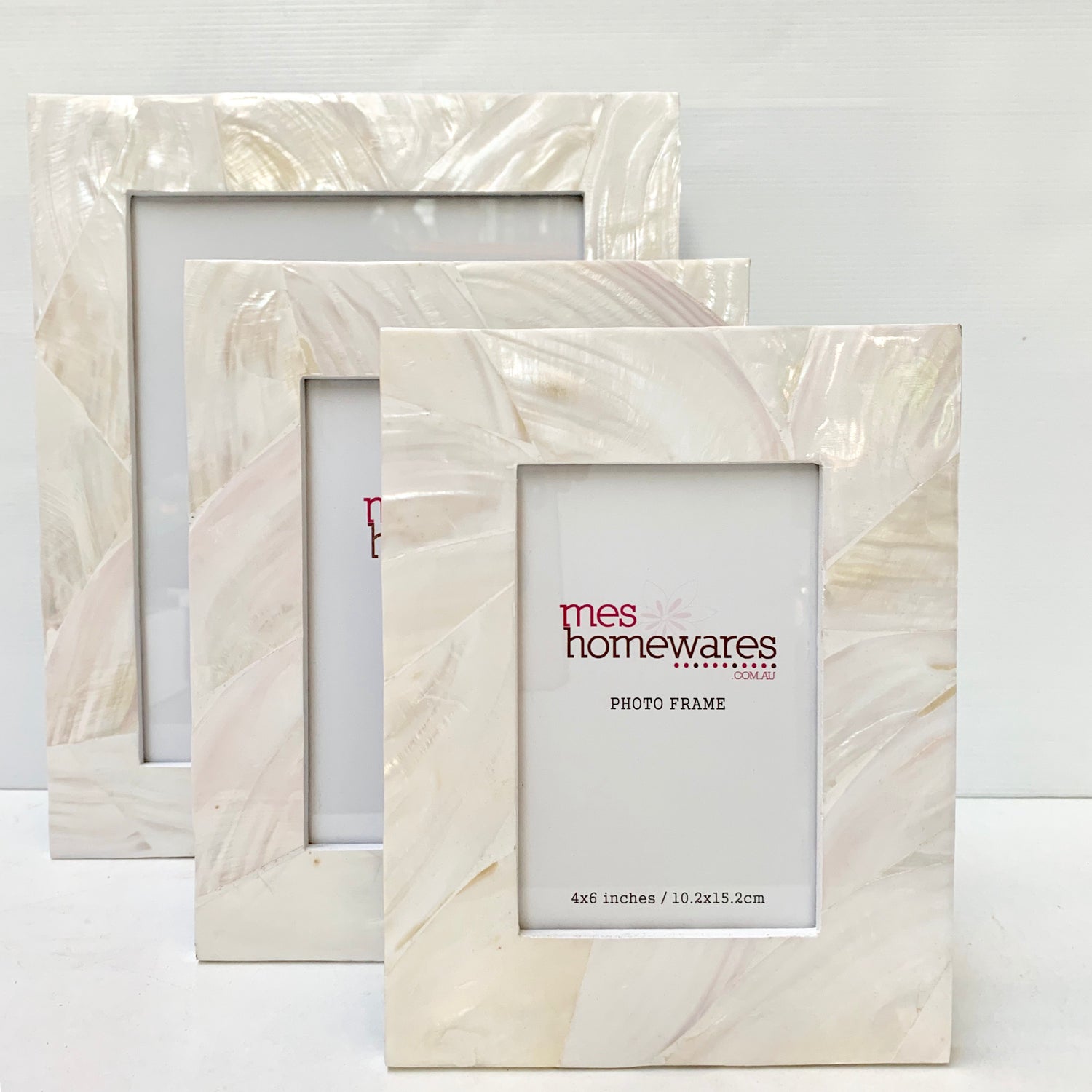 Photo Frame Mother of Pearl Slate Edge