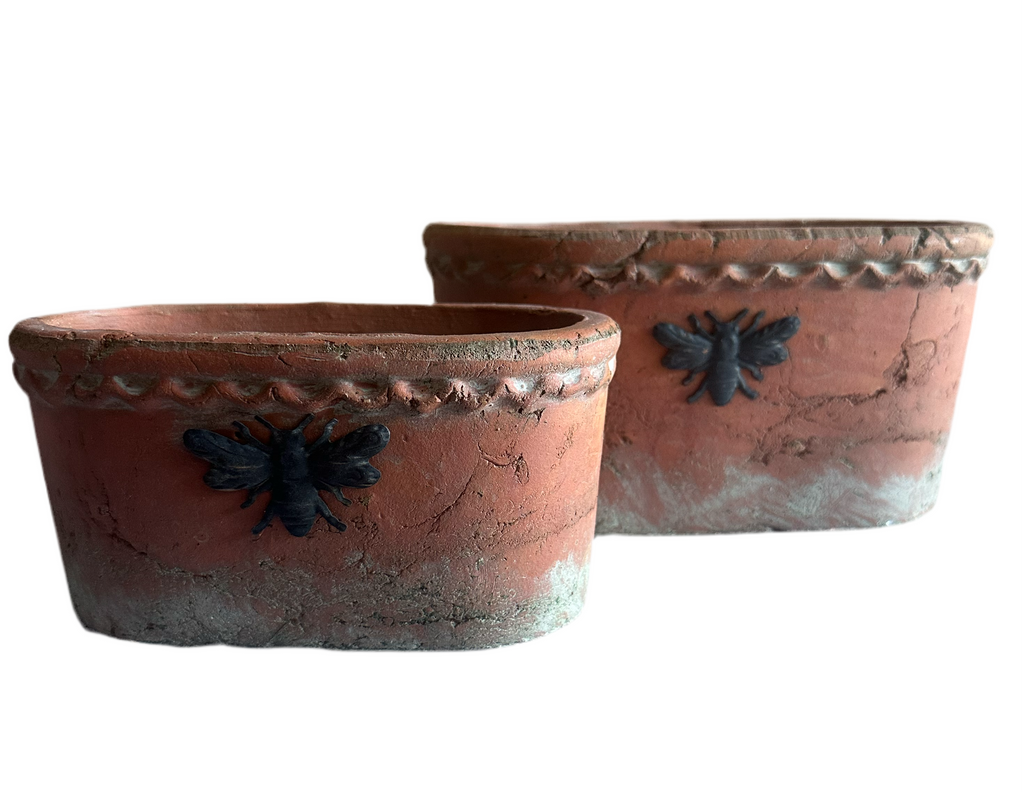 Terracotta Oval Bee Pots