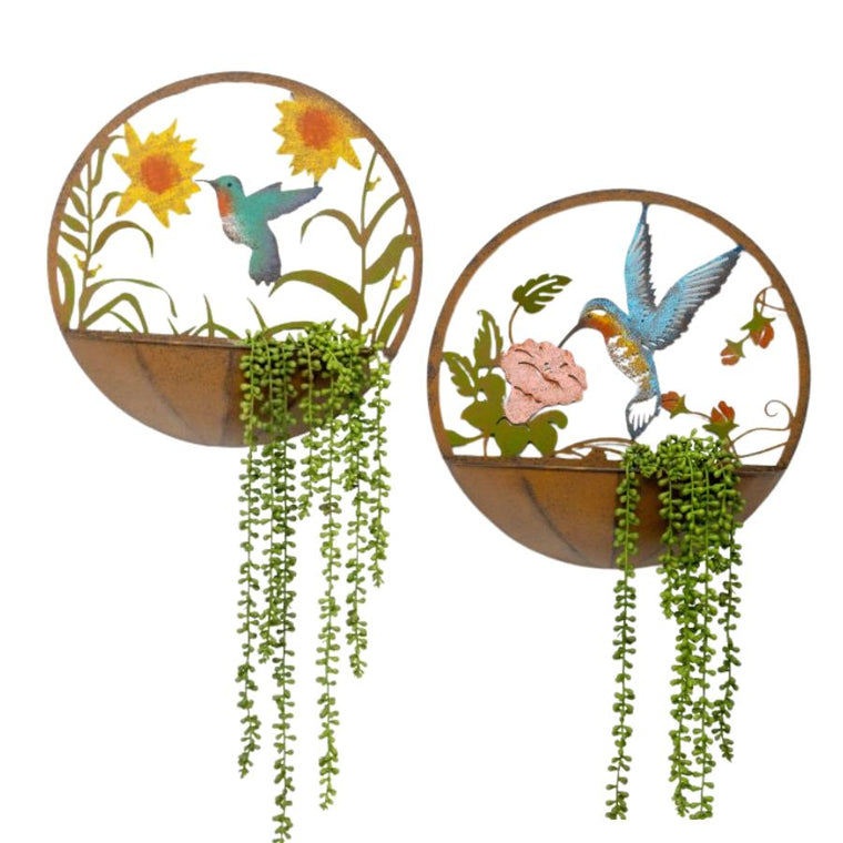 Humming Bird Wall Planter