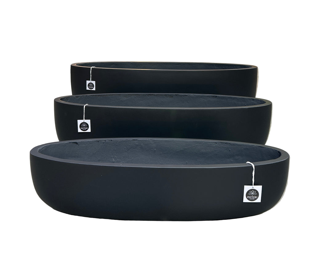 Oval Trough - Matte Black