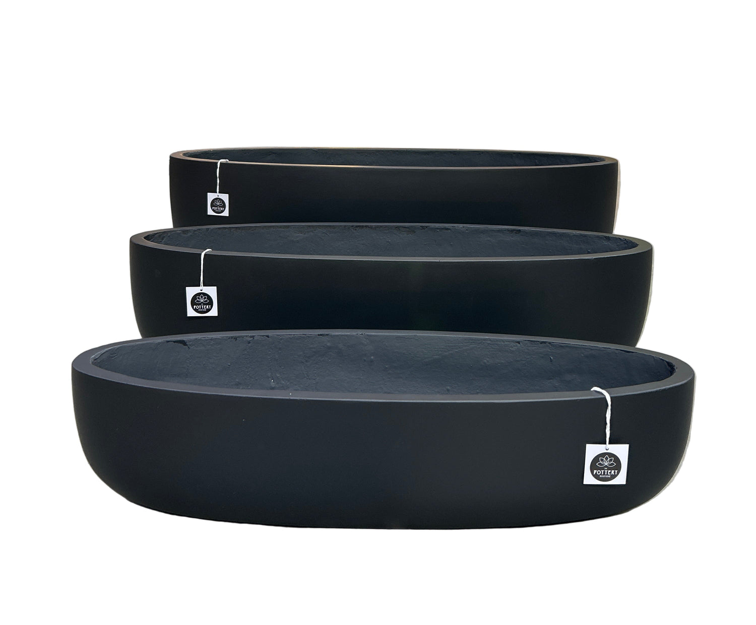 Oval Trough - Matte Black