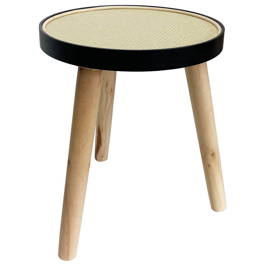 Round Rattan-top 3-Legged Pot Plant Stand