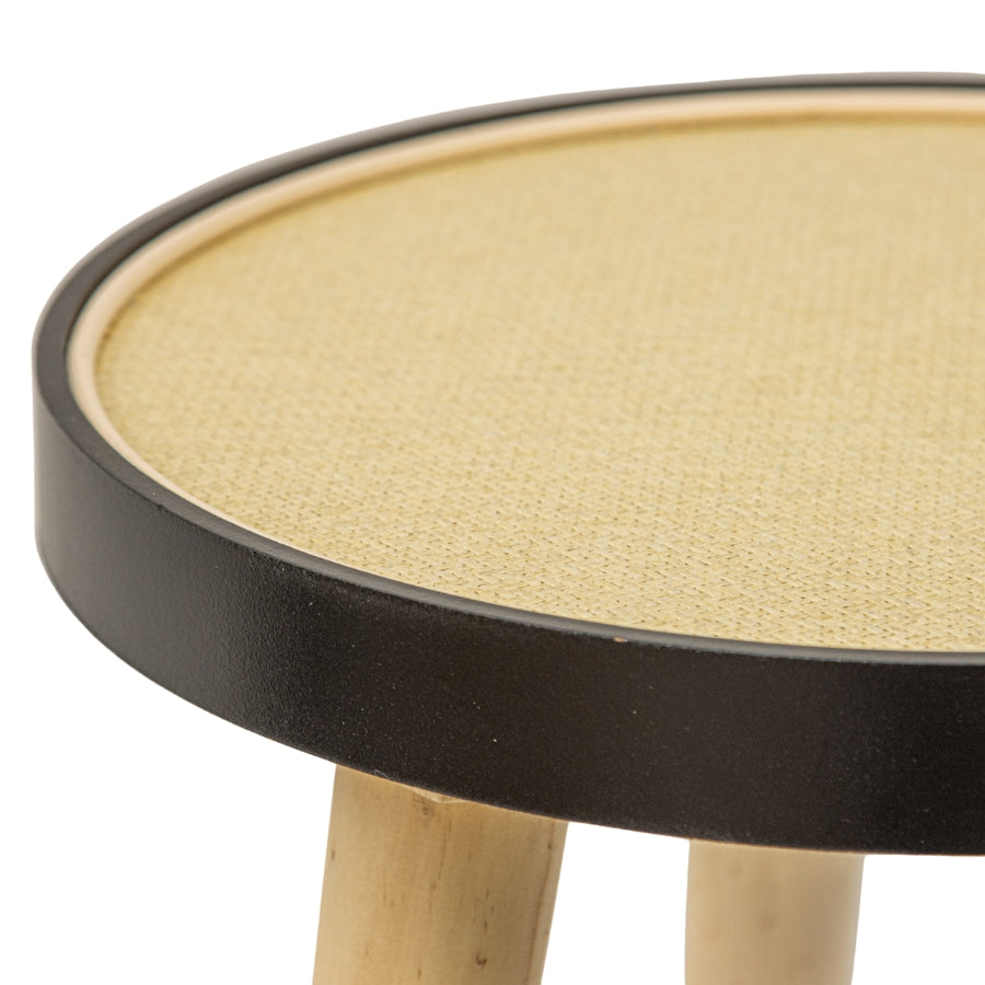 Round Rattan-top 3-Legged Pot Plant Stand