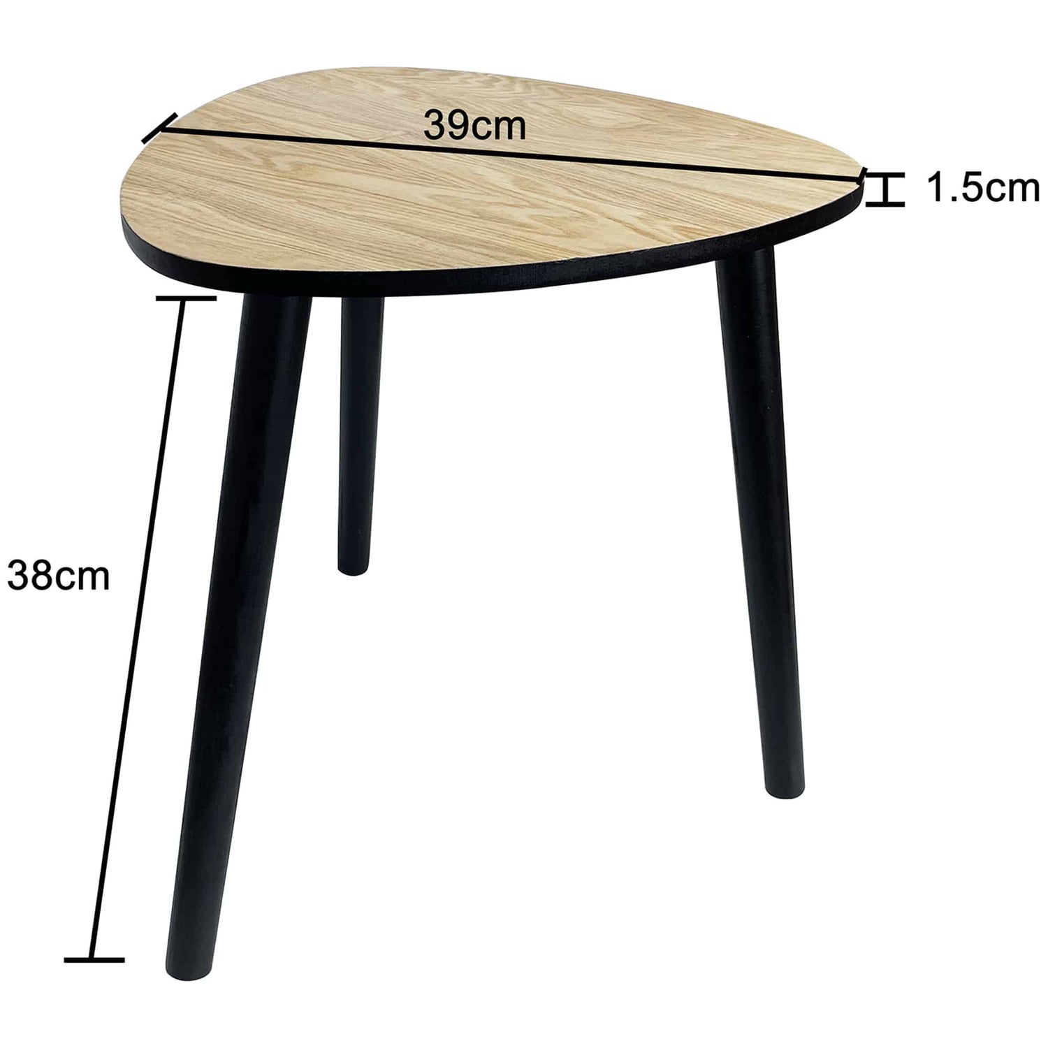 Contemporary Abstract 3-Legged Side Table