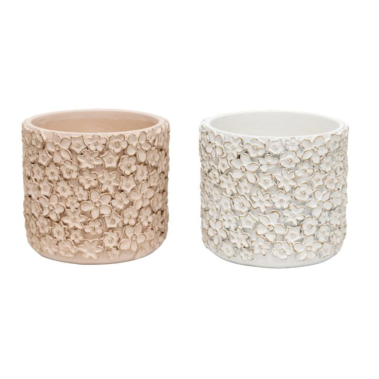 Flower Embossed Planter