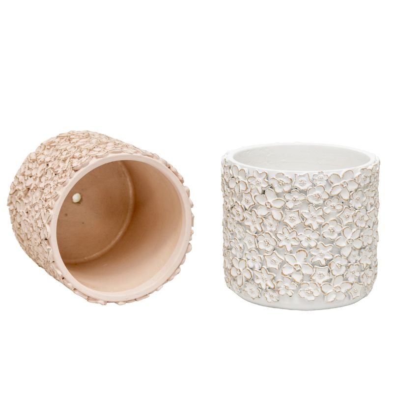 Flower Embossed Planter