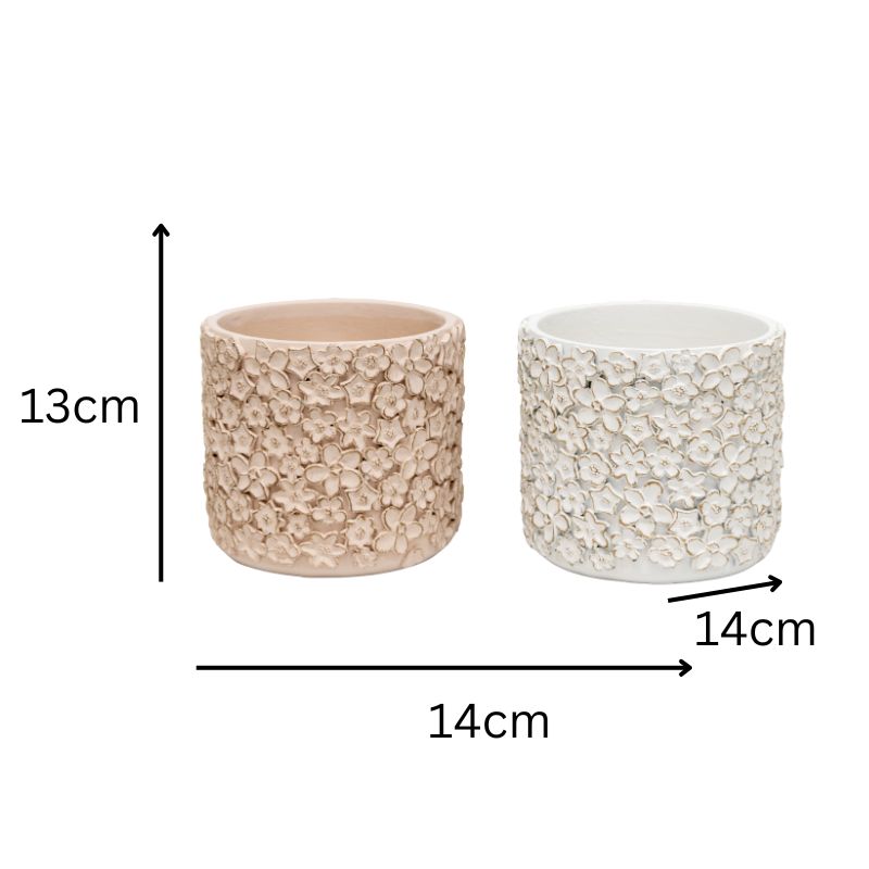Flower Embossed Planter