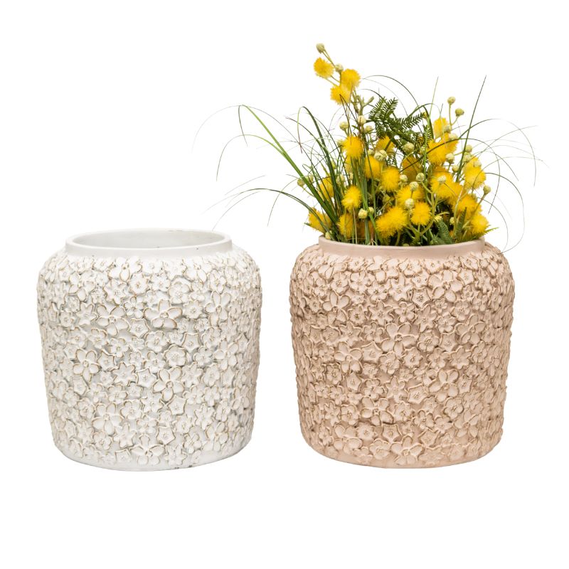Flower Embossed Planter