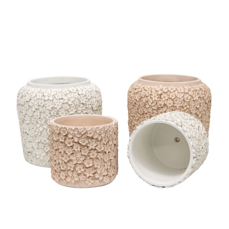 Flower Embossed Planter