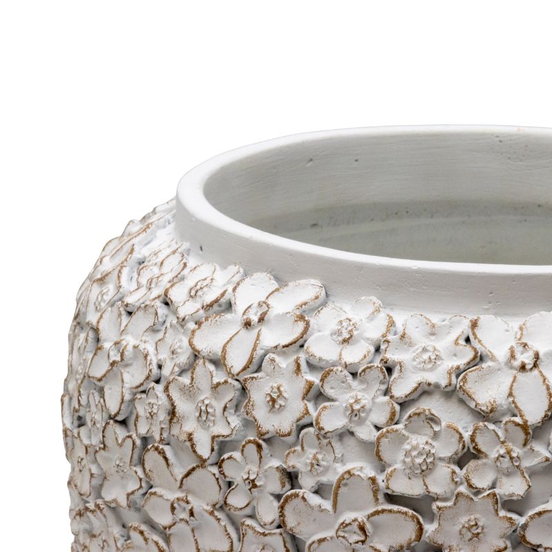Flower Embossed Planter