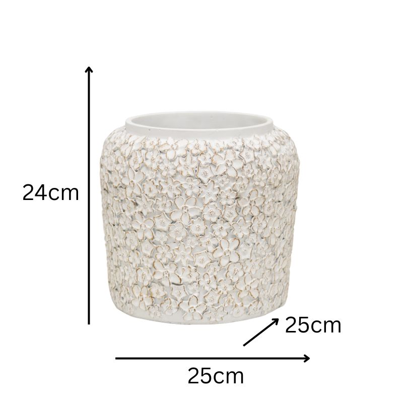 Flower Embossed Planter