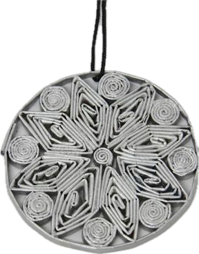 Christmas Decoration Paper Bauble Silver