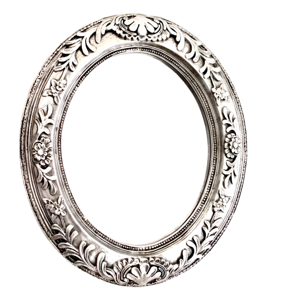 Oval Mirror Silver Leaf