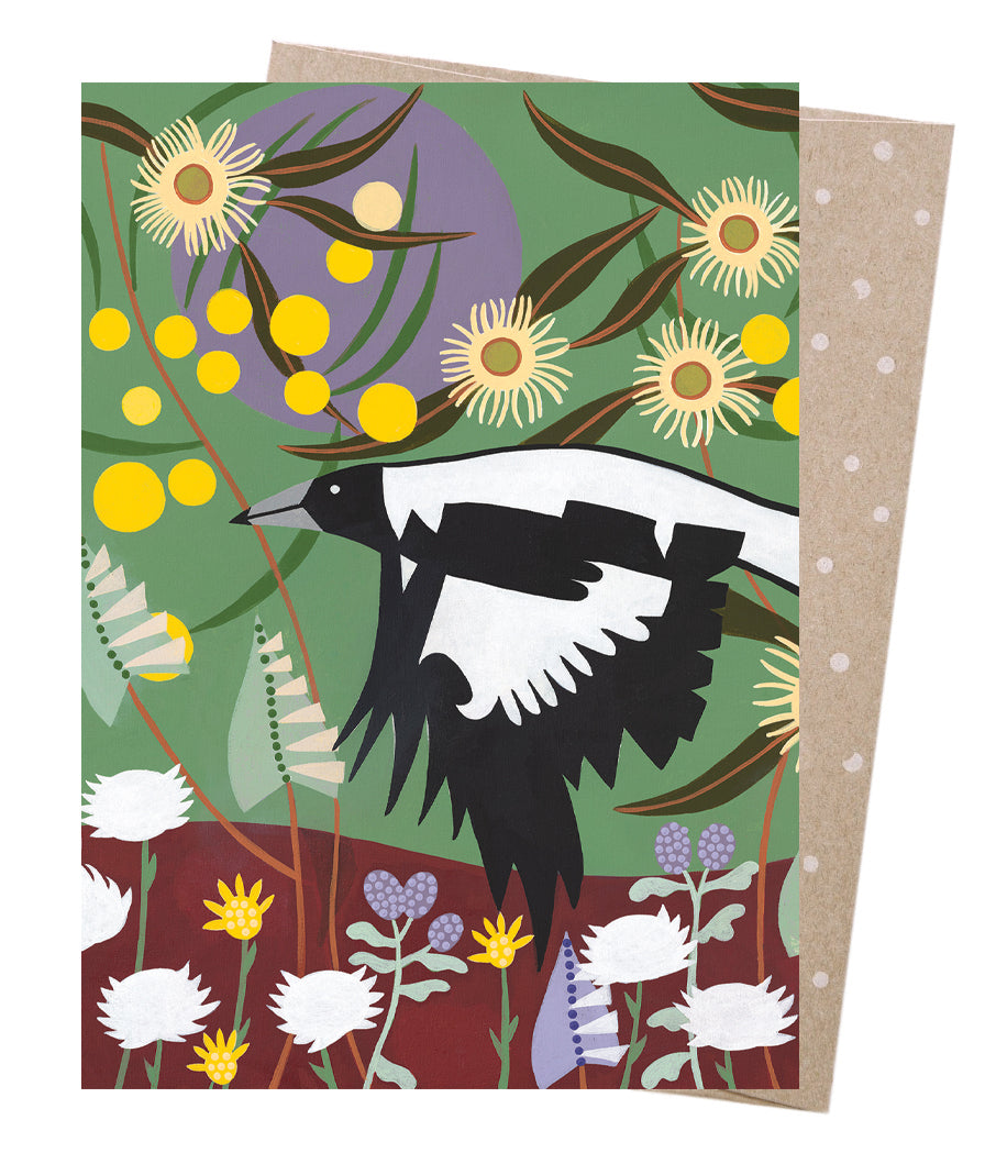 Earth Greetings: Greeting Card - Magpie Season