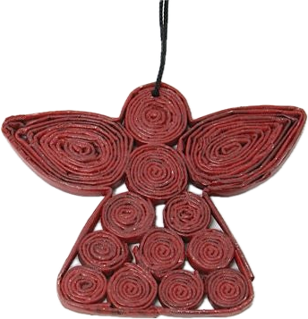 Christmas Decoration Paper Angel Red