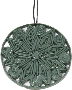 Christmas Decoration Paper Bauble Green