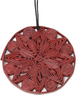 Christmas Decoration Paper Bauble, Red