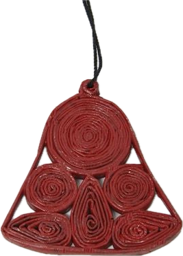 Christmas Decoration Paper Bell Red