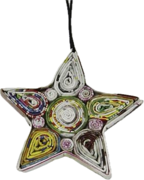 Christmas Decoration Paper Star Multicolor