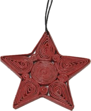 Christmas Decoration Paper Star Red