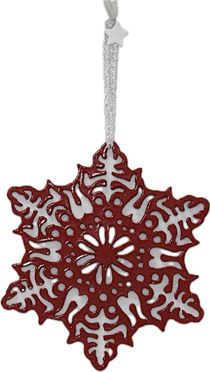 Christmas Decoration – Filigree Decoration Red