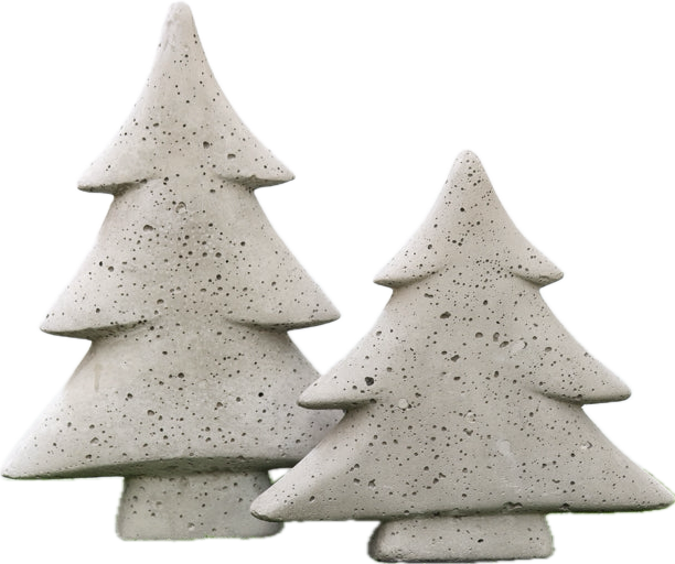 Christmas Tree lime concrete - Plain - Natural white