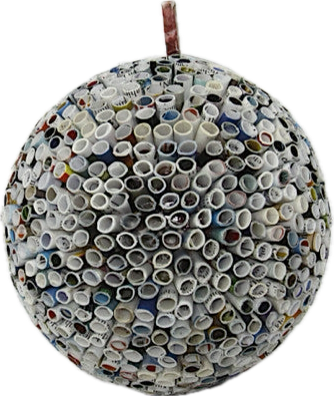 Decoration Paper Hanging Ball, Multicolor Tube