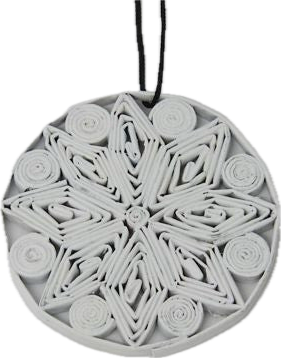 Christmas Decoration Paper Bauble White