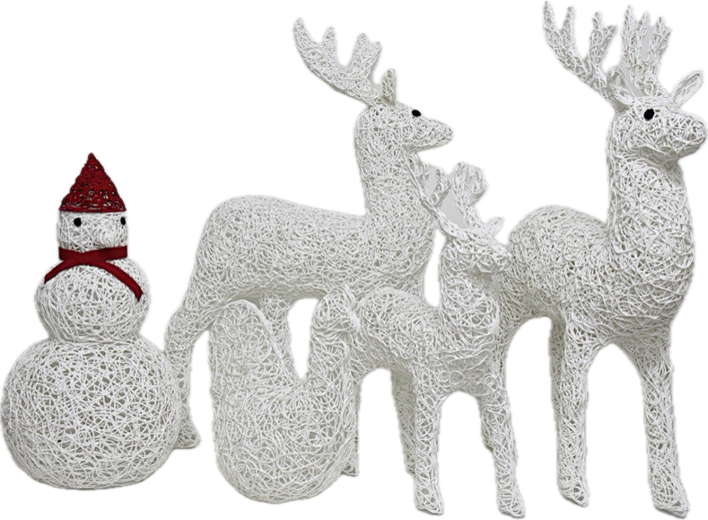Christmas Decoration Deer Standing White