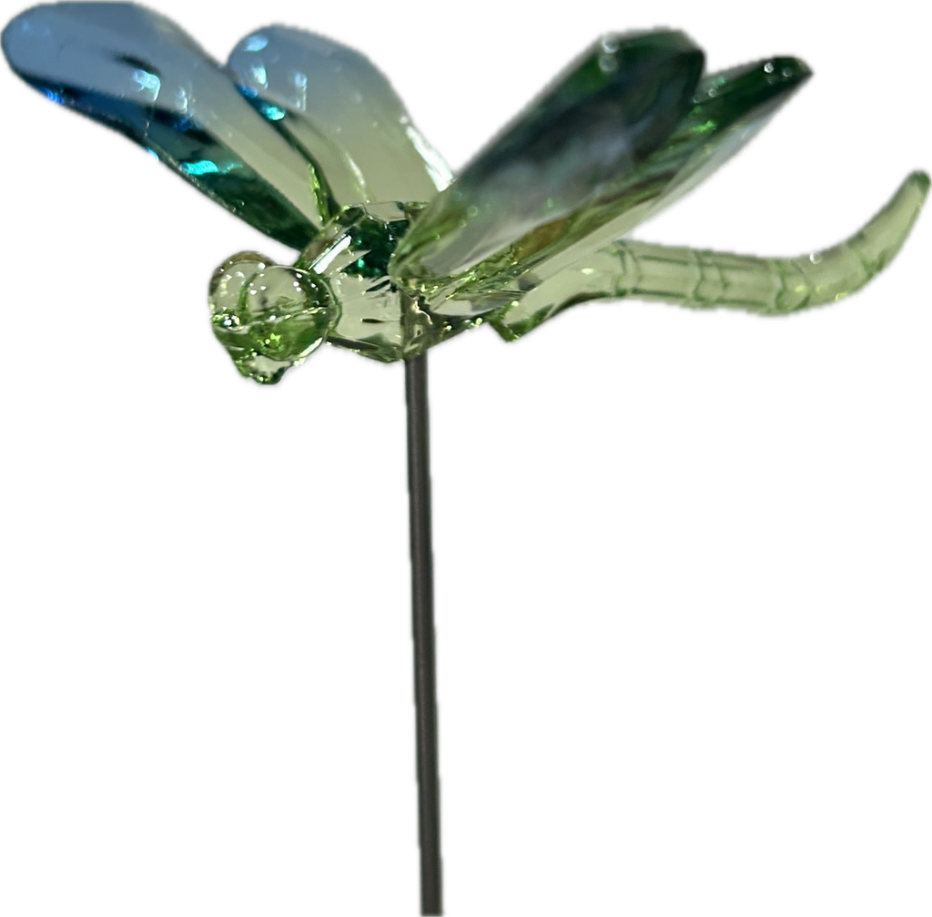 Acrylic Crystal Dragonfly Stakes